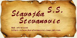Slavojka Stevanović vizit kartica